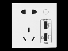 Zigbee國(guó)標(biāo)智能墻壁插座10A，U86Z223A10-ZJU(HA)